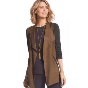 Chico’s suede cardigan (with pockets!)